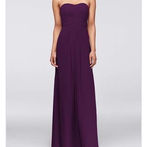 David’s Bridal purple dress